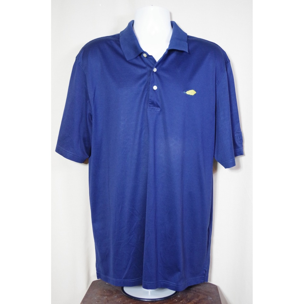 Oxford Golf Mens XL Navy Blue Mercerized Cotton Short Sleeve Polo Shirt Logo